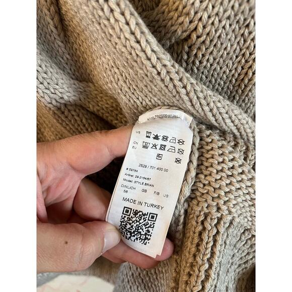 NWT BRAX Brian Wool Blend Turtleneck Sweater Beige Tan MENS SIZE (EU 56) US XXL - Picture 7 of 8